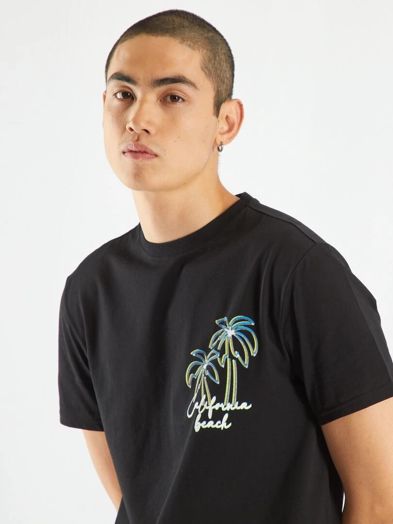 T shirt à manches courtes noir