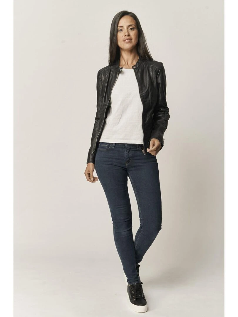 Lee Cooper Veste manches longues cuir regular fit BEVERLY Noir