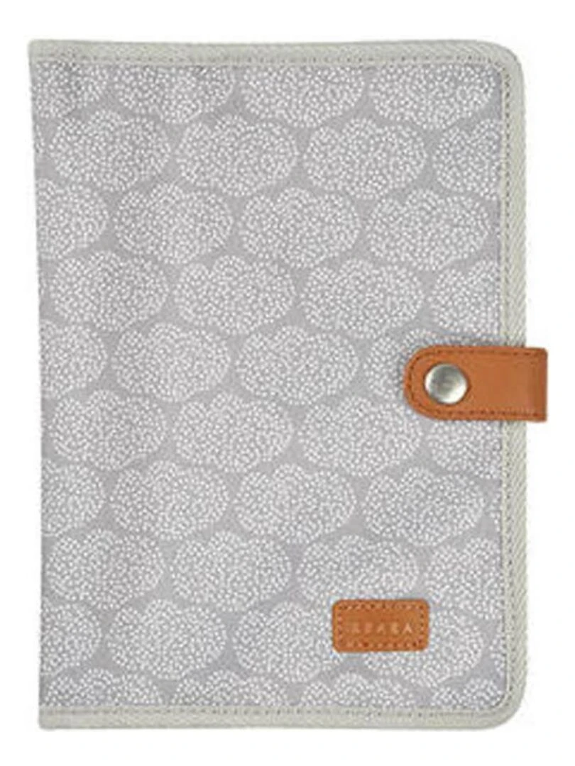 Protège carnet de santé tiny dots Gris