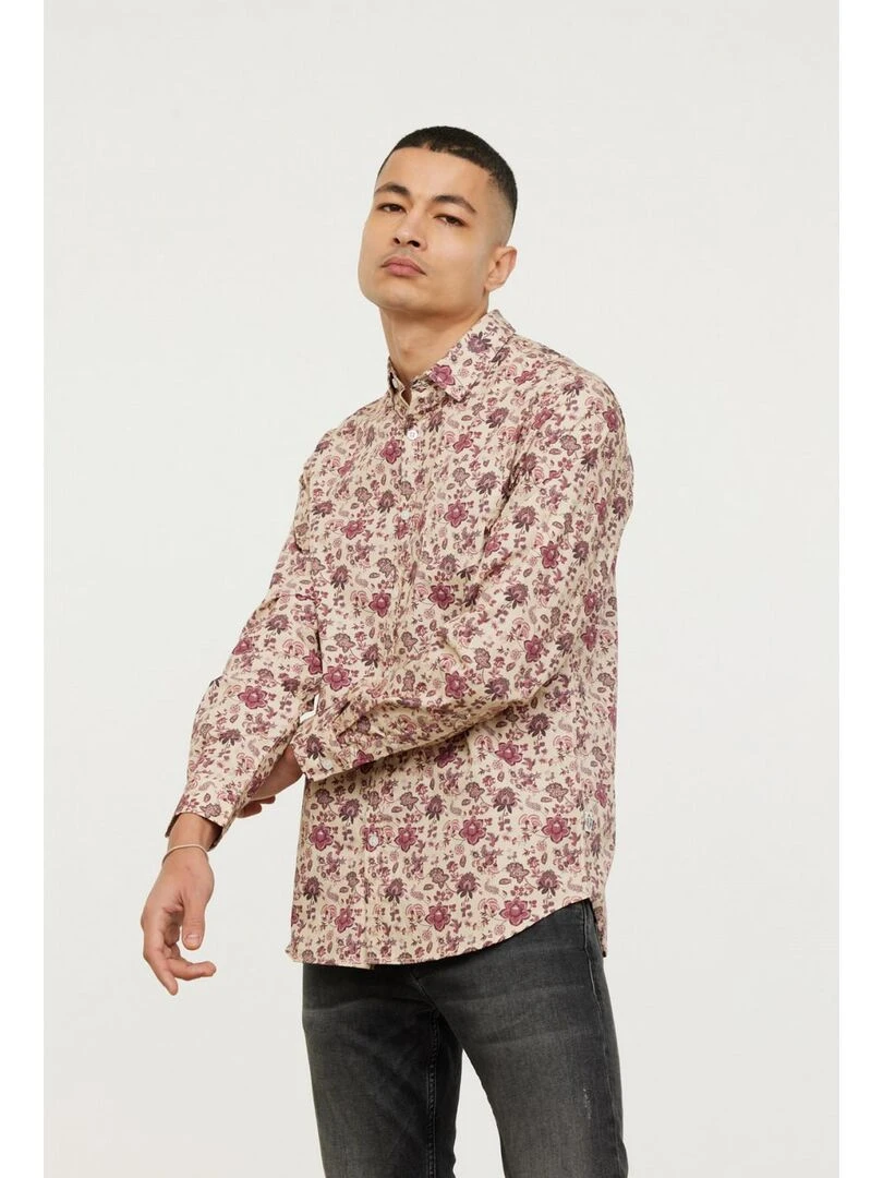 Lee Cooper Chemise manches longues coton regular DAON Gris