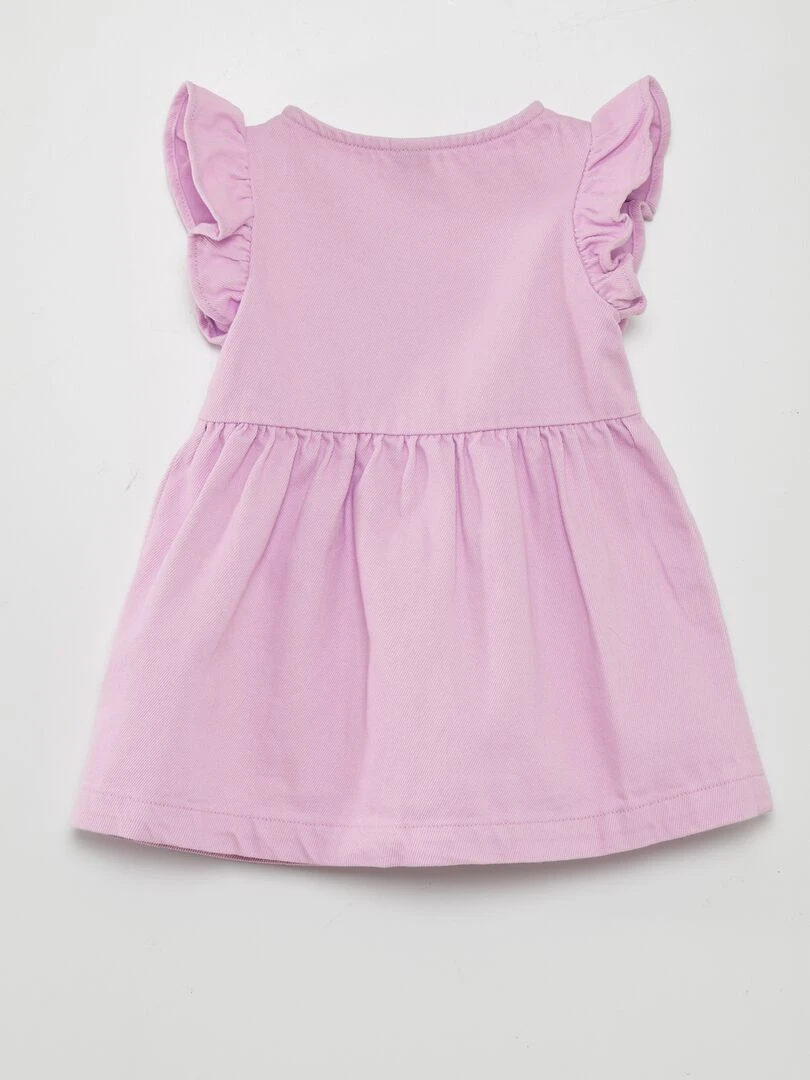 Robe évasée à volants   Violet