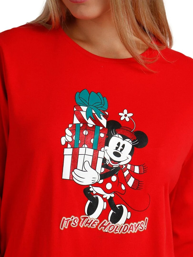 Pyjama pantalon et haut Holidays Disney   Rouge