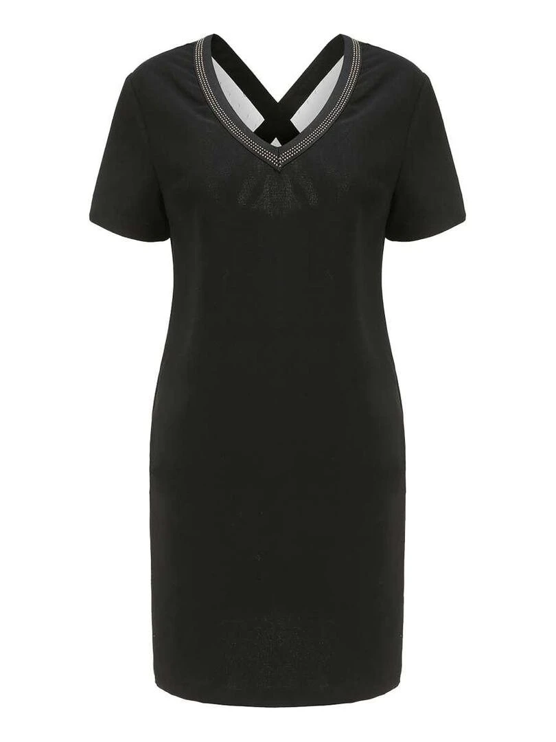 KAPORAL Robe cintrée col V Volta Noir