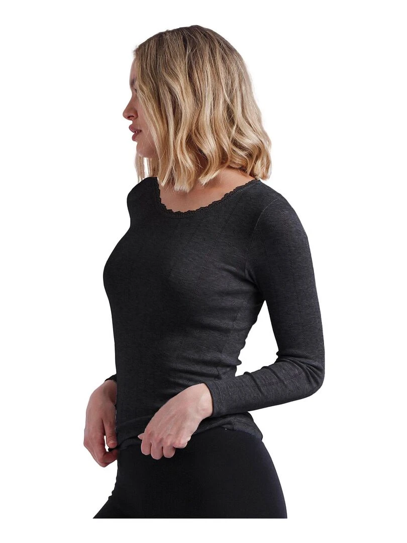 Top manches longues Desagujado   Noir
