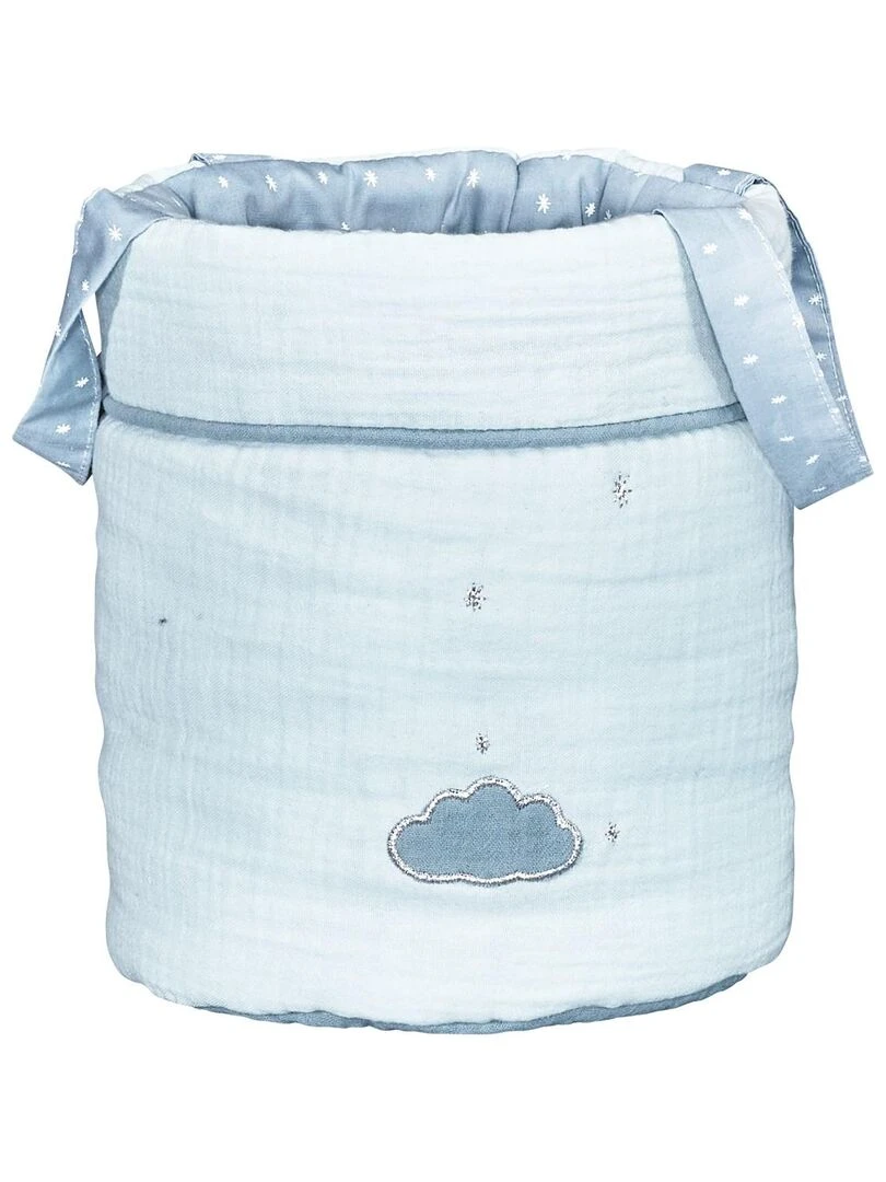 Lot de 3 paniers de rangement en coton SAUTHON Bleu