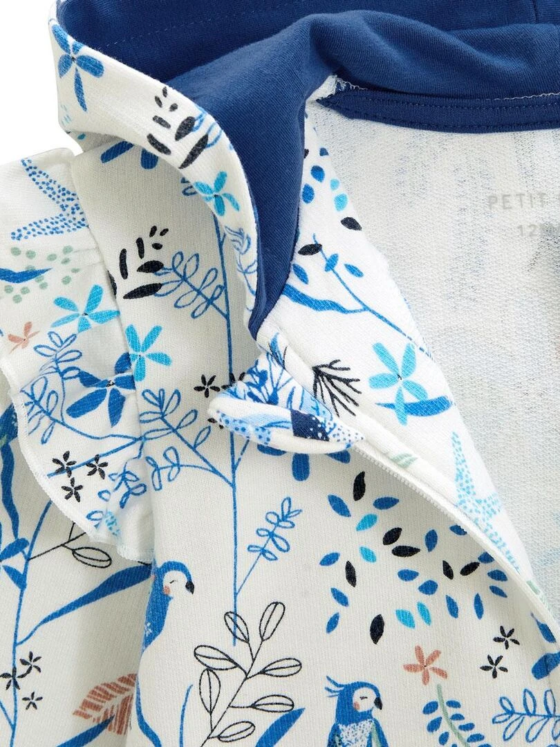 Sweat shirt à capuche bébé Océan d'amour   Bleu