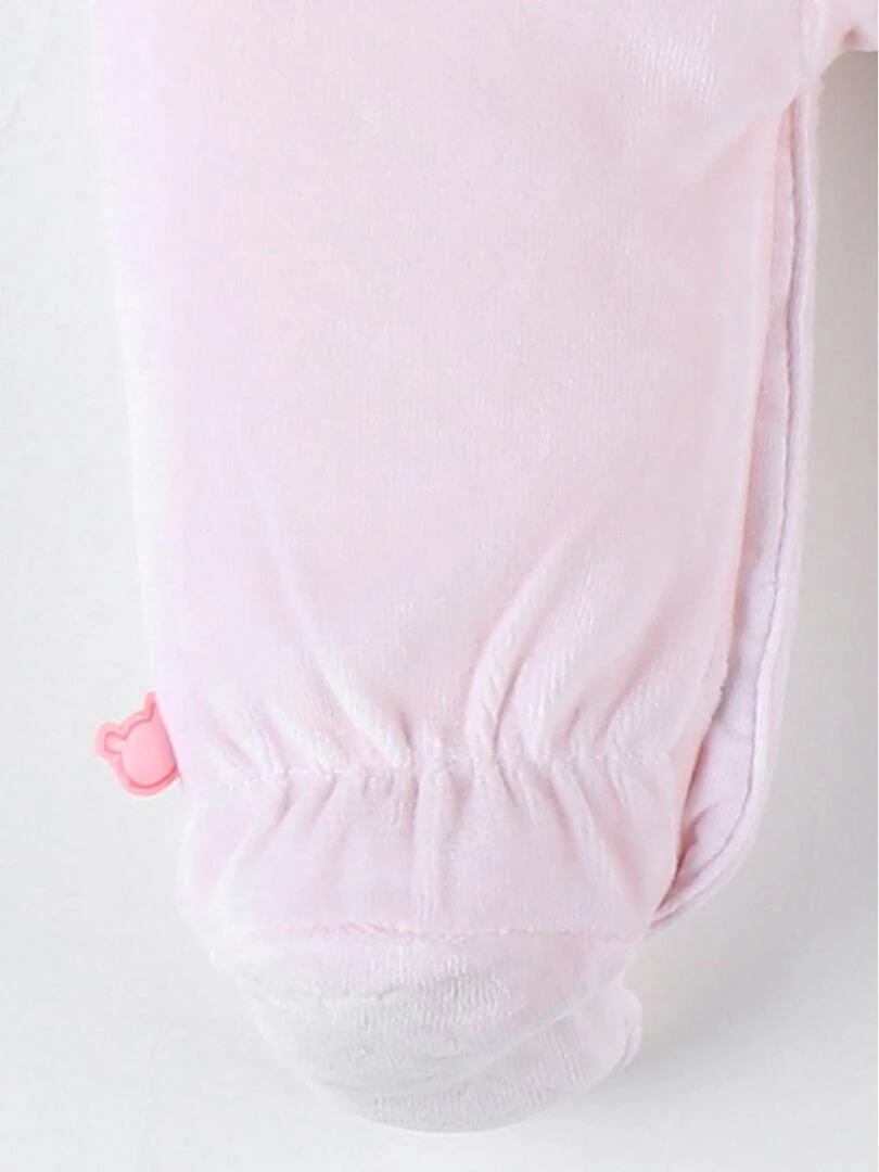 Pyjama 1 pièce fleuri en velours    Noukie's   Rose