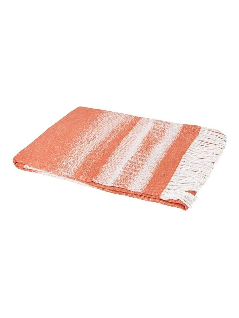 Plaid impression jet d'encre Orange
