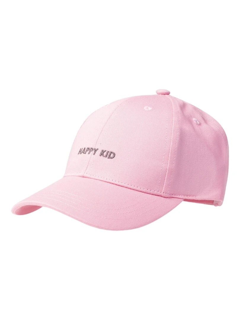 Casquette Fille 4 8 ans brodée Rose pâle Rose pâle