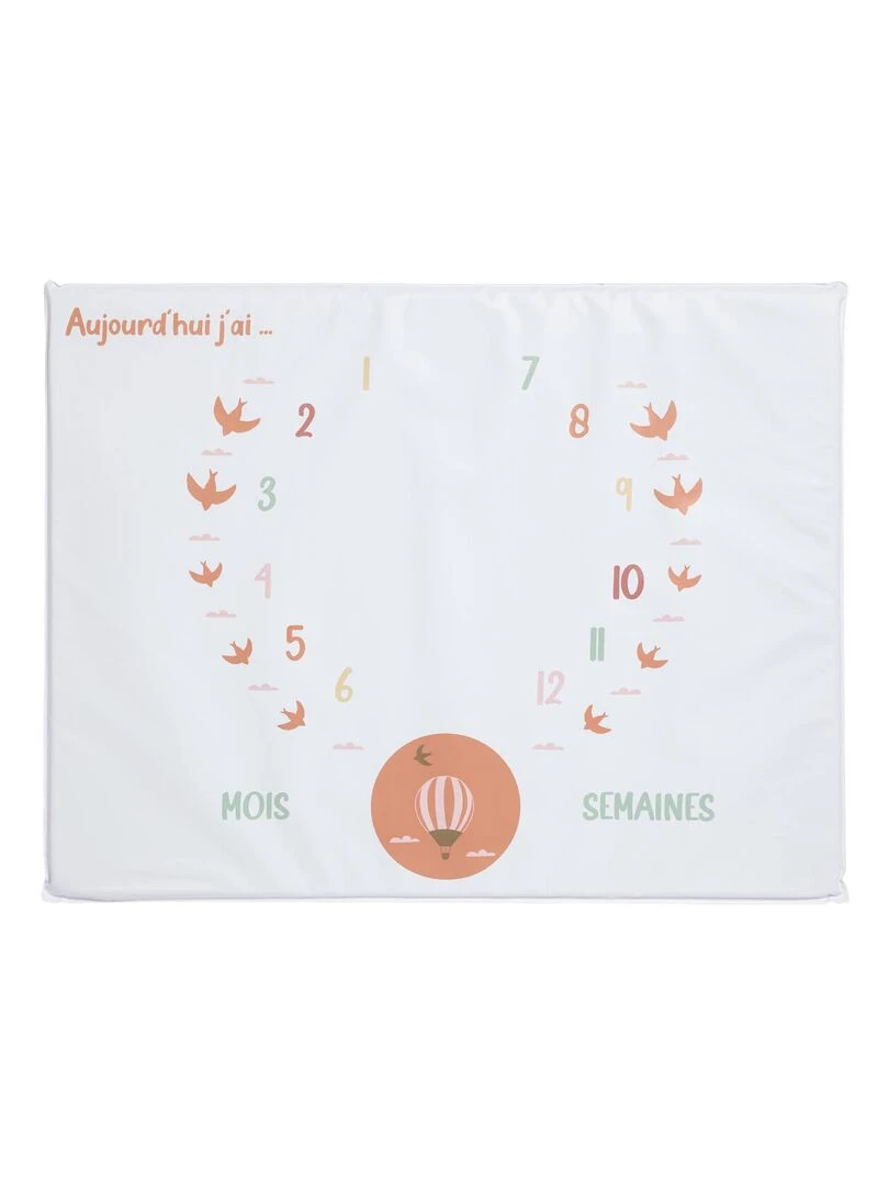 Tapis de jeu en PVC 72x92 cm avec étapes bébé Rustic Retreat Rose