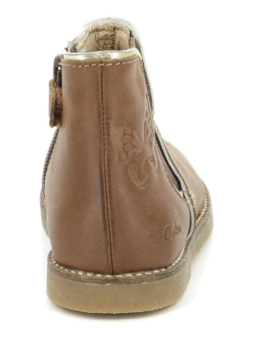 Boots Cuir Sarmille   Marron