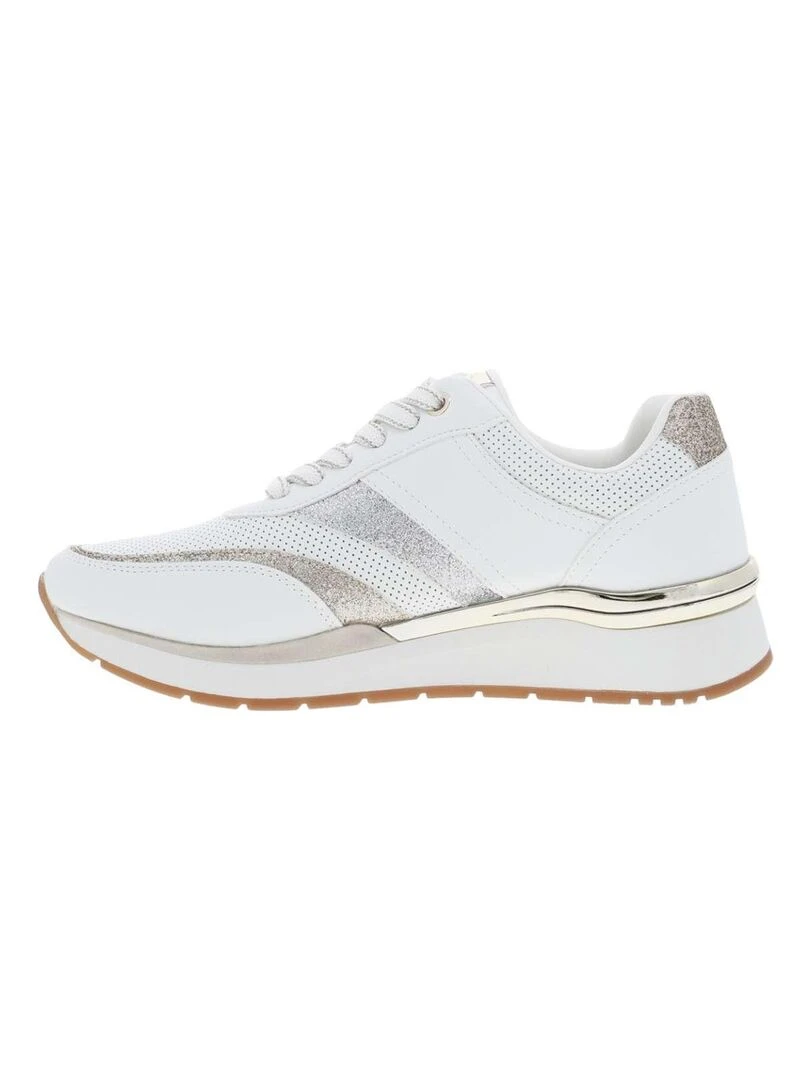 MARCO TOZZI   Baskets basses talon compensé bas   Blanc