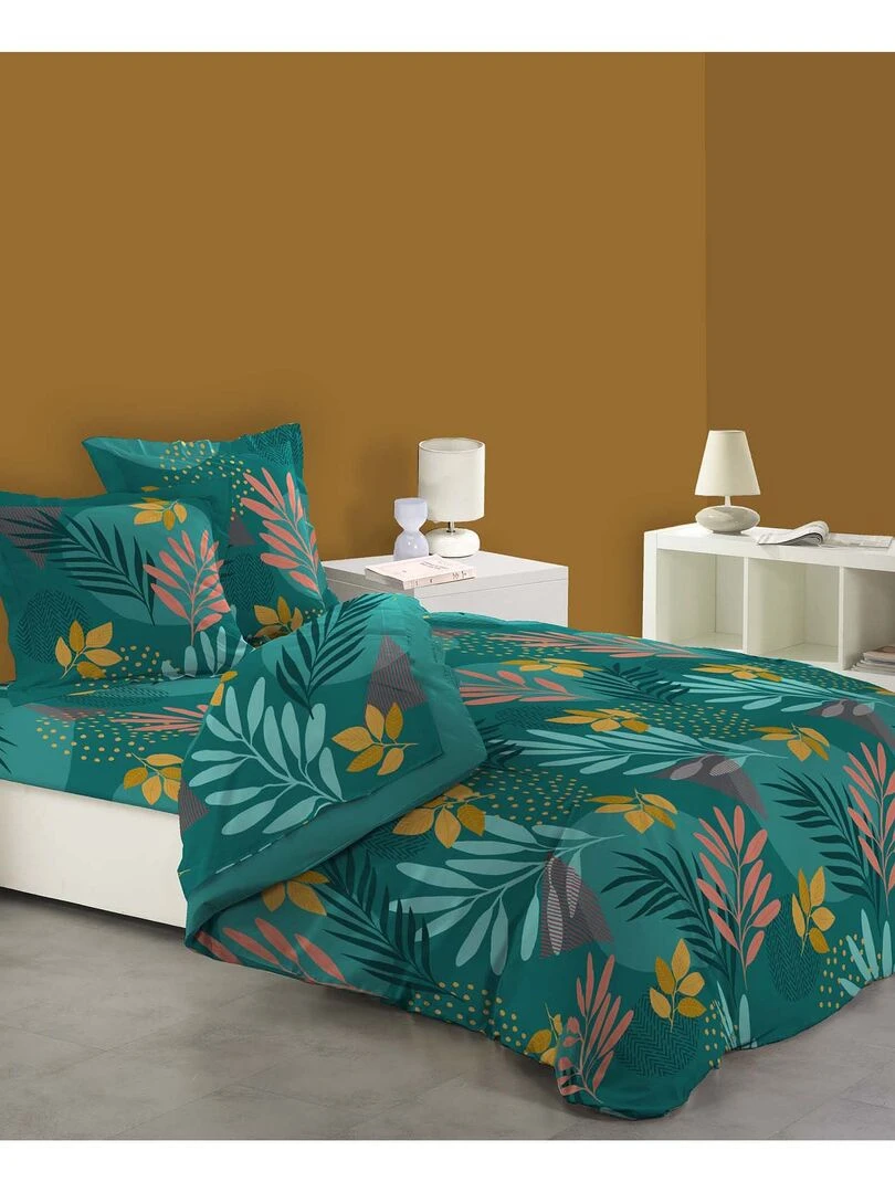 Parure de Drap avec taies d'oreiller Bouquet d'ete Multicolore