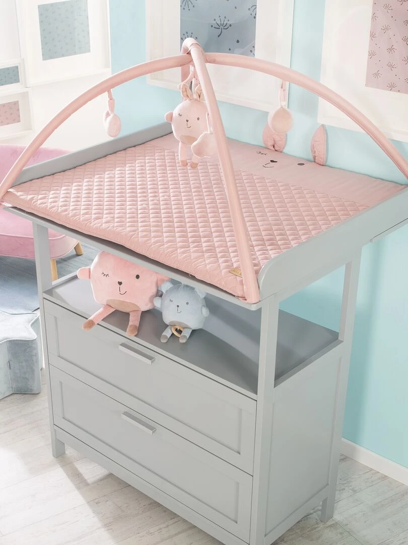 ROBA Tapis D'éveil "roba Style" Rose 85 x 75 + Arc De Jeu Rose