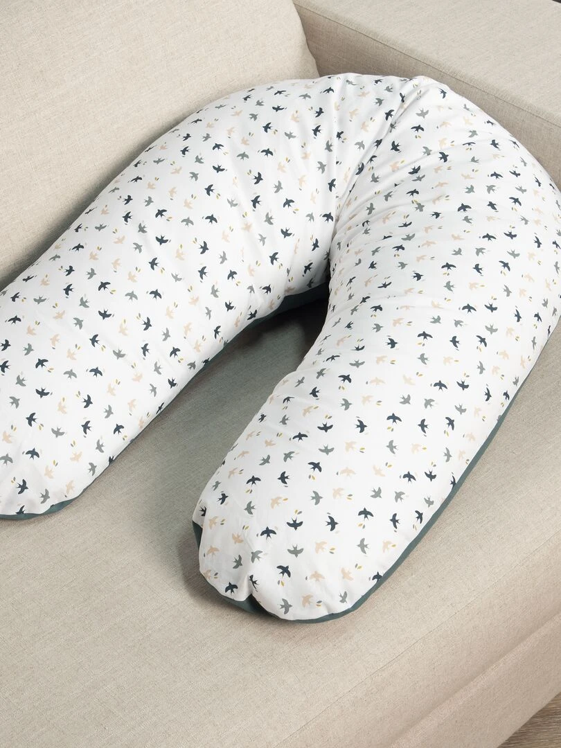 Coussin d'allaitement déhoussable   Blanc/vert
