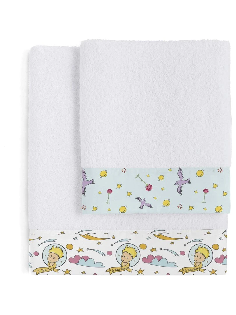 Lot de serviettes Ses amis "Happyfriday" Blanc
