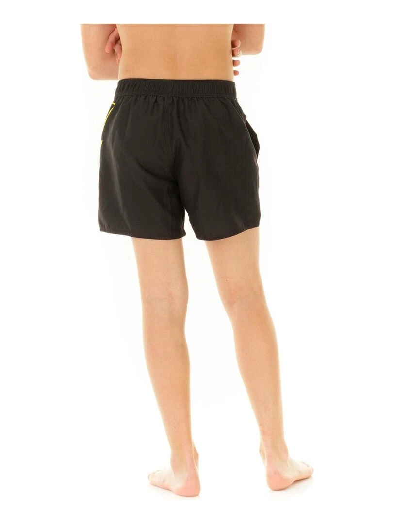 Boardshort court garçon ceinture demi élastiquée Eclair Freegun Noir