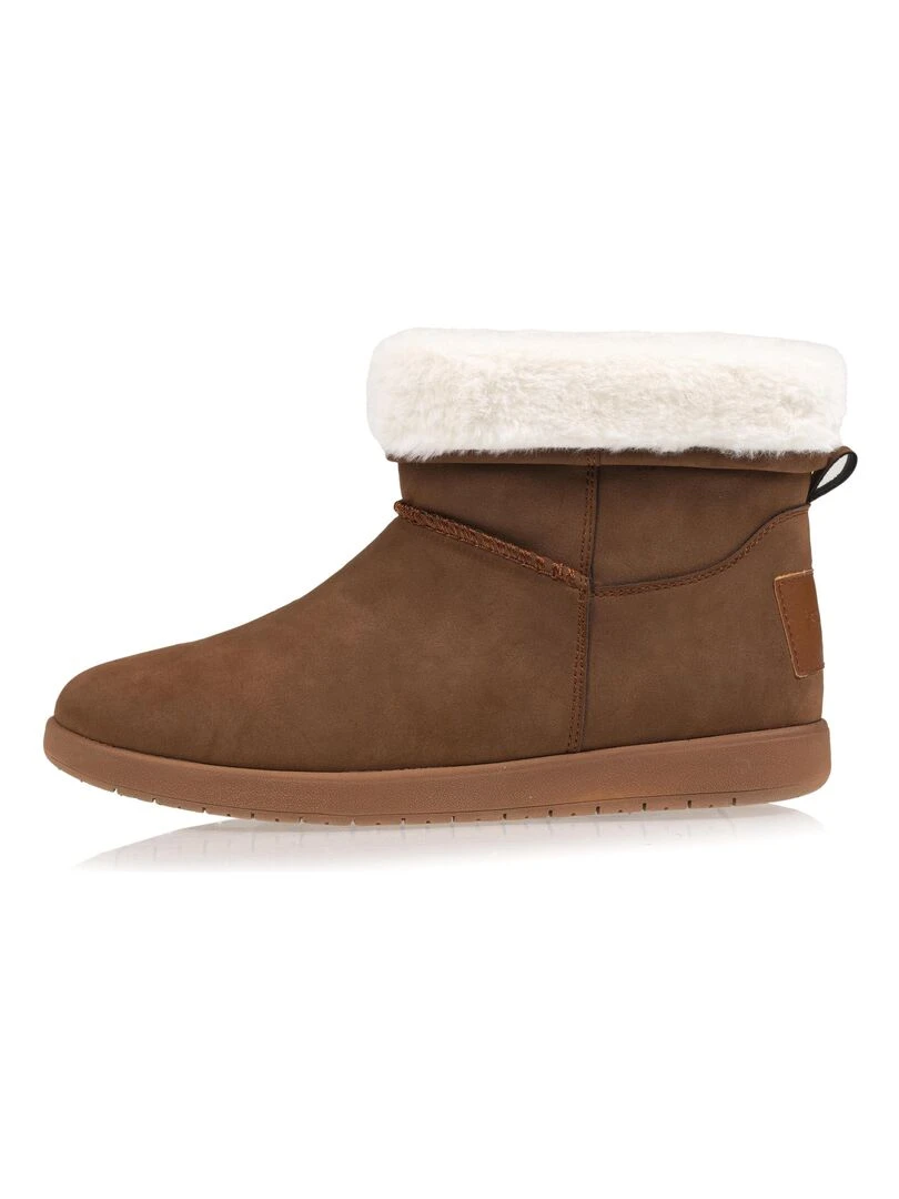 Bottines Femme Col imitation fourrure Camel   Camel