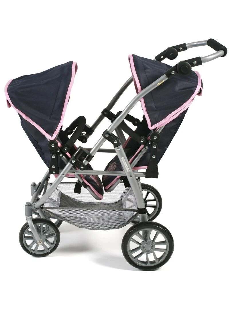 Le buggy Tandem Vario  Mélange bleu foncé   anthracite   rose   N/A