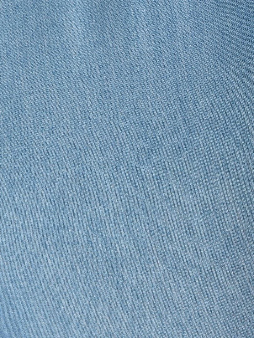 Pantalon toile chambray pur coton   Damart   Bleu