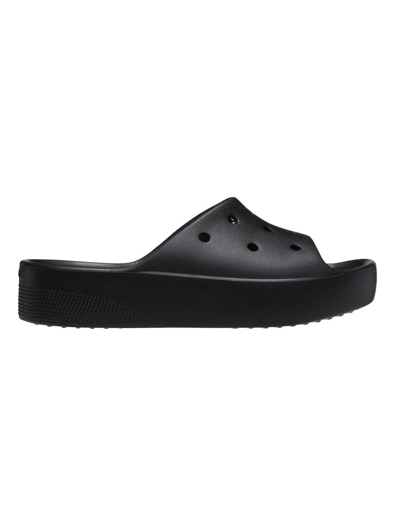 Sandales à Enfiler Crocs Classic Platform Slide Noir