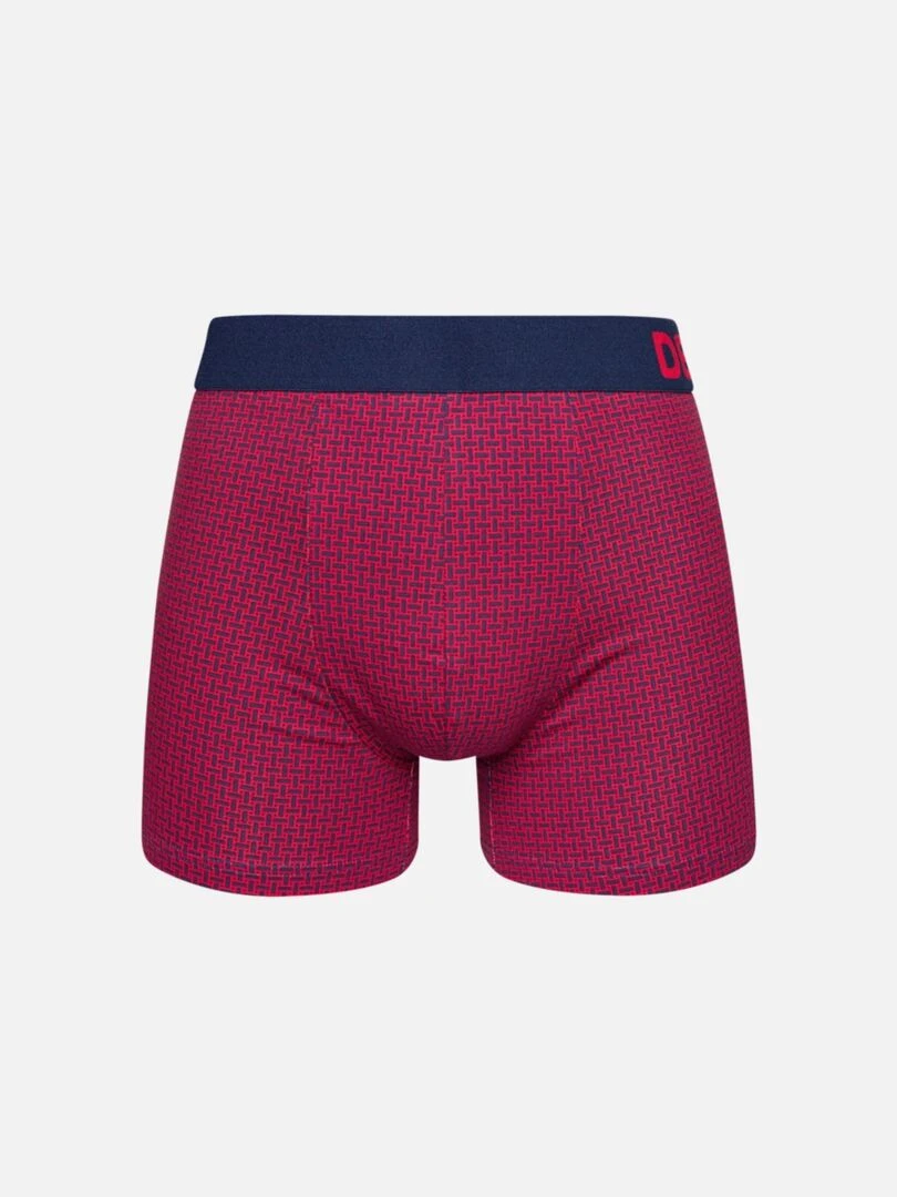 Boxer Homme Motif Jacquard Bleu & Rouge Bleu Rouge
