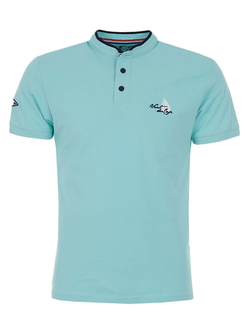 Polo manches courtes homme CARMAND VENT DU CAP Bleu turquoise
