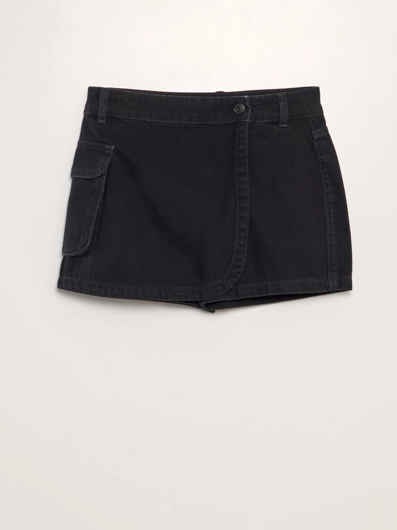 Jupe short en jean Gris