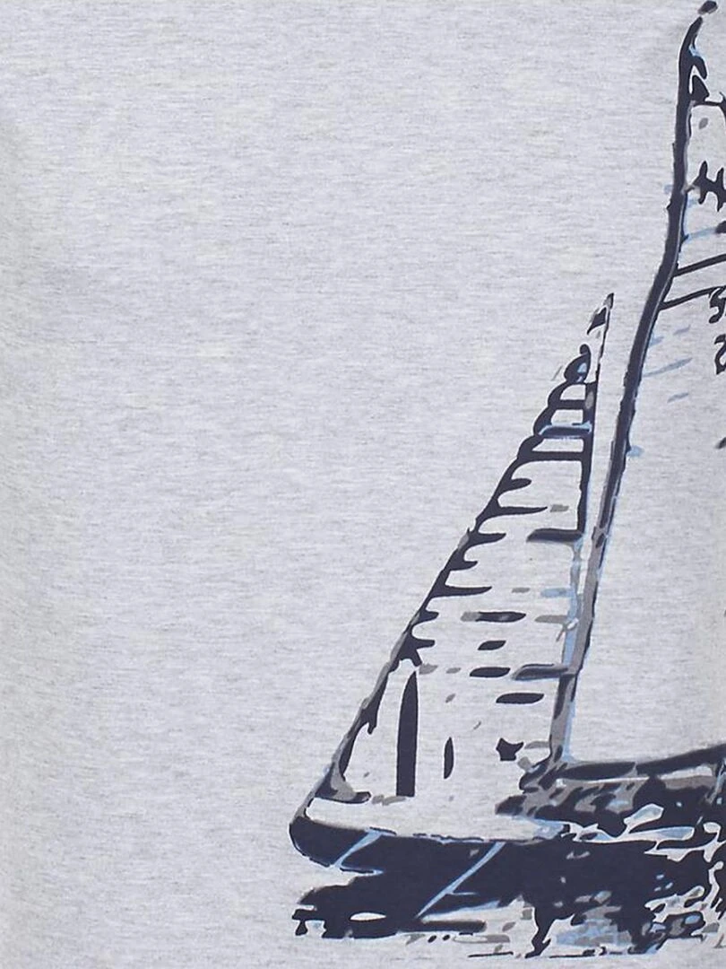 T shirt manches courtes homme CADRIO   VENT DU CAP   Gris