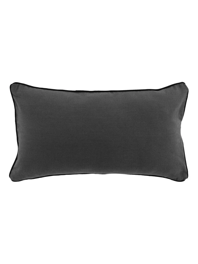 Coussin dehoussable Collection Lanette gris anthracite