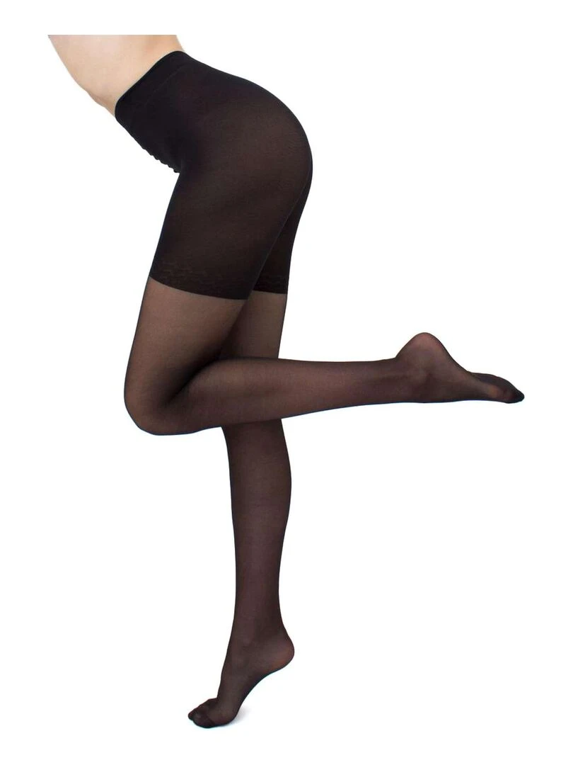 Giulia Slim 20den Collant Sheer est un correcteur de silhouette Noir XL Noir