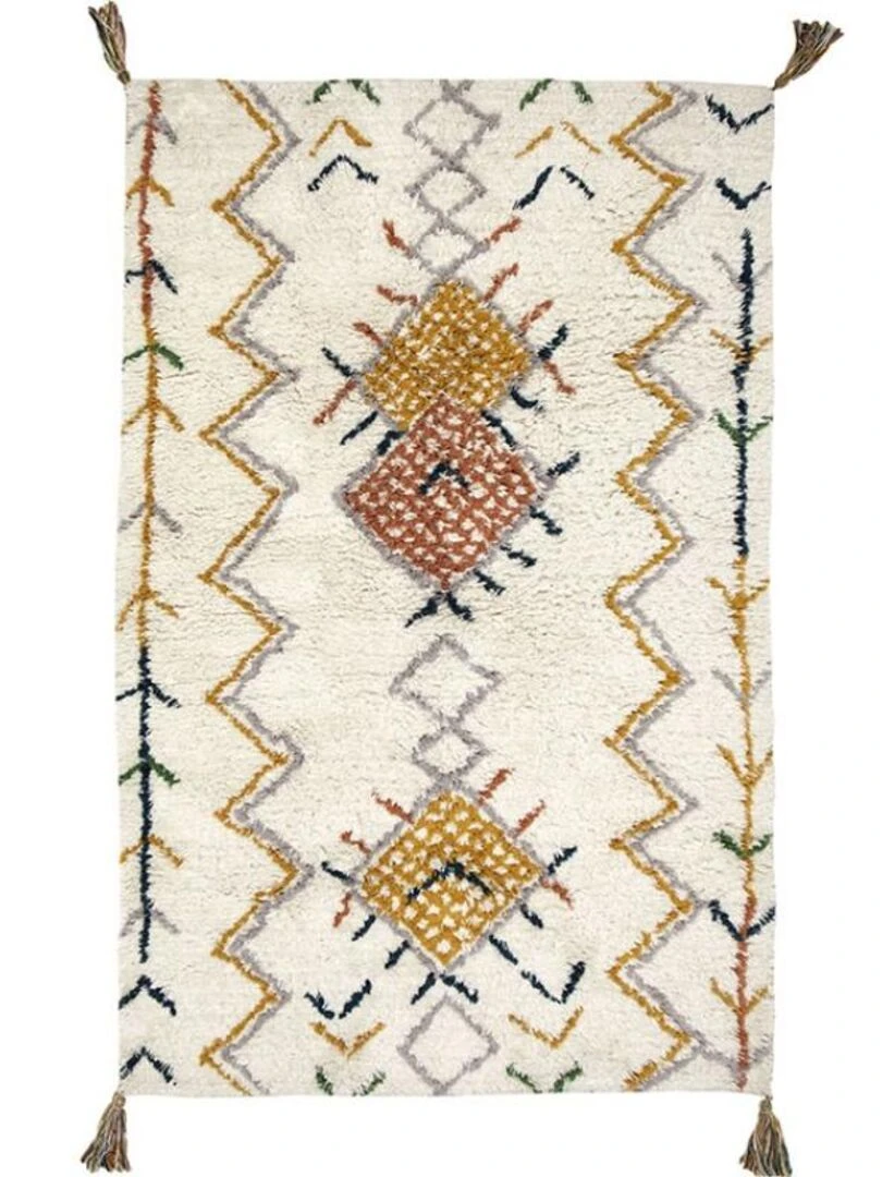Tapis Lavable Trishna (110 X 160 Cm) Ecru