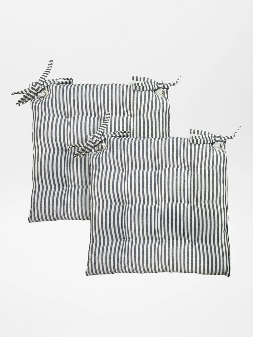 Lot de 2 assises matelassées bleu
