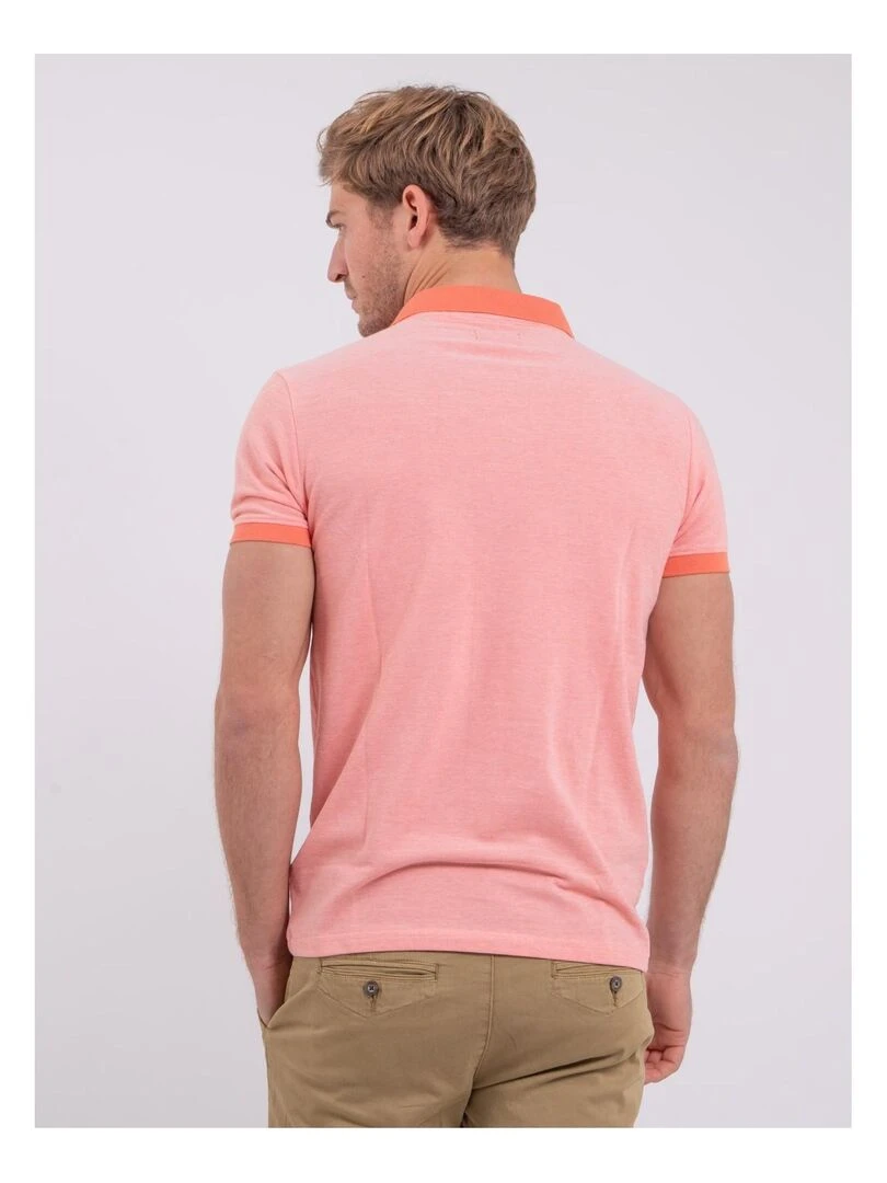 Polo manches courtes pur coton PIKTO Orange corail