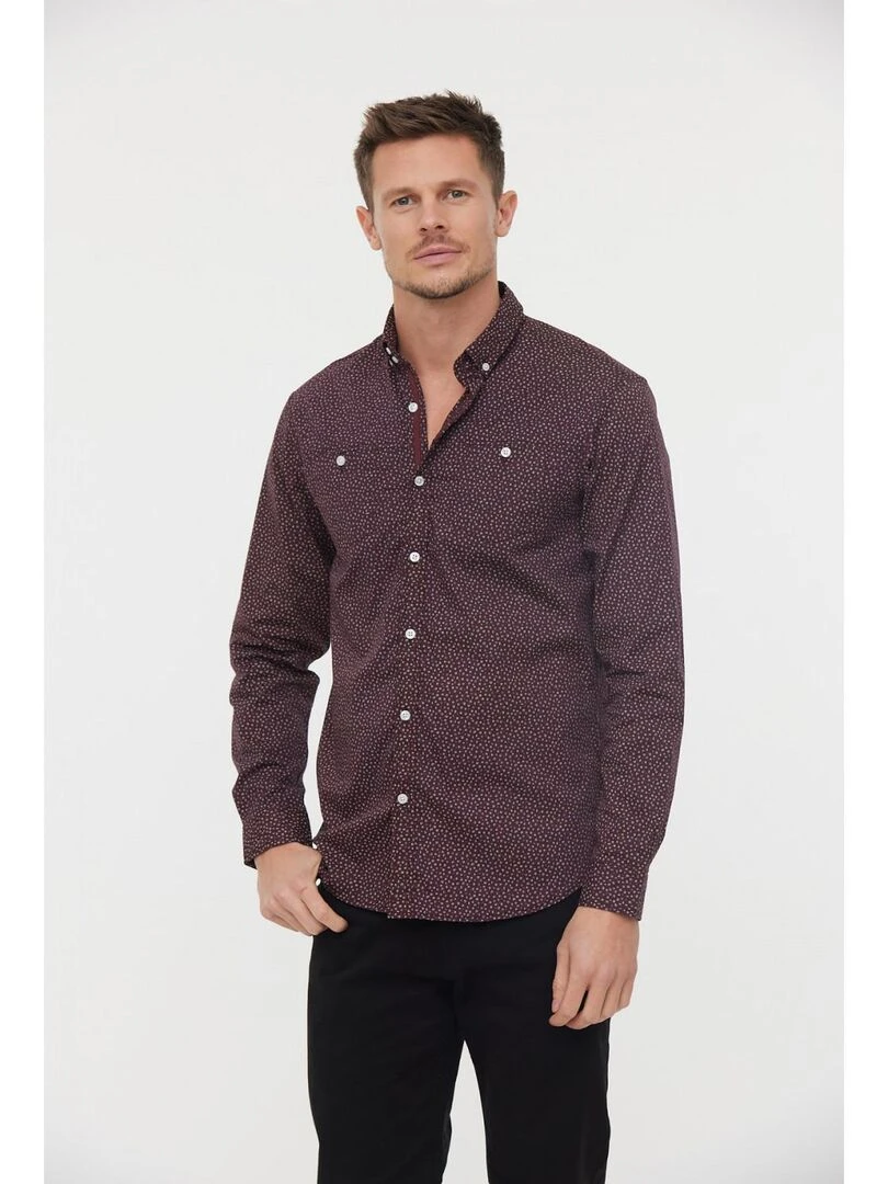 Lee Cooper Chemise manches longues coton regular DOKIN Violet aubergine