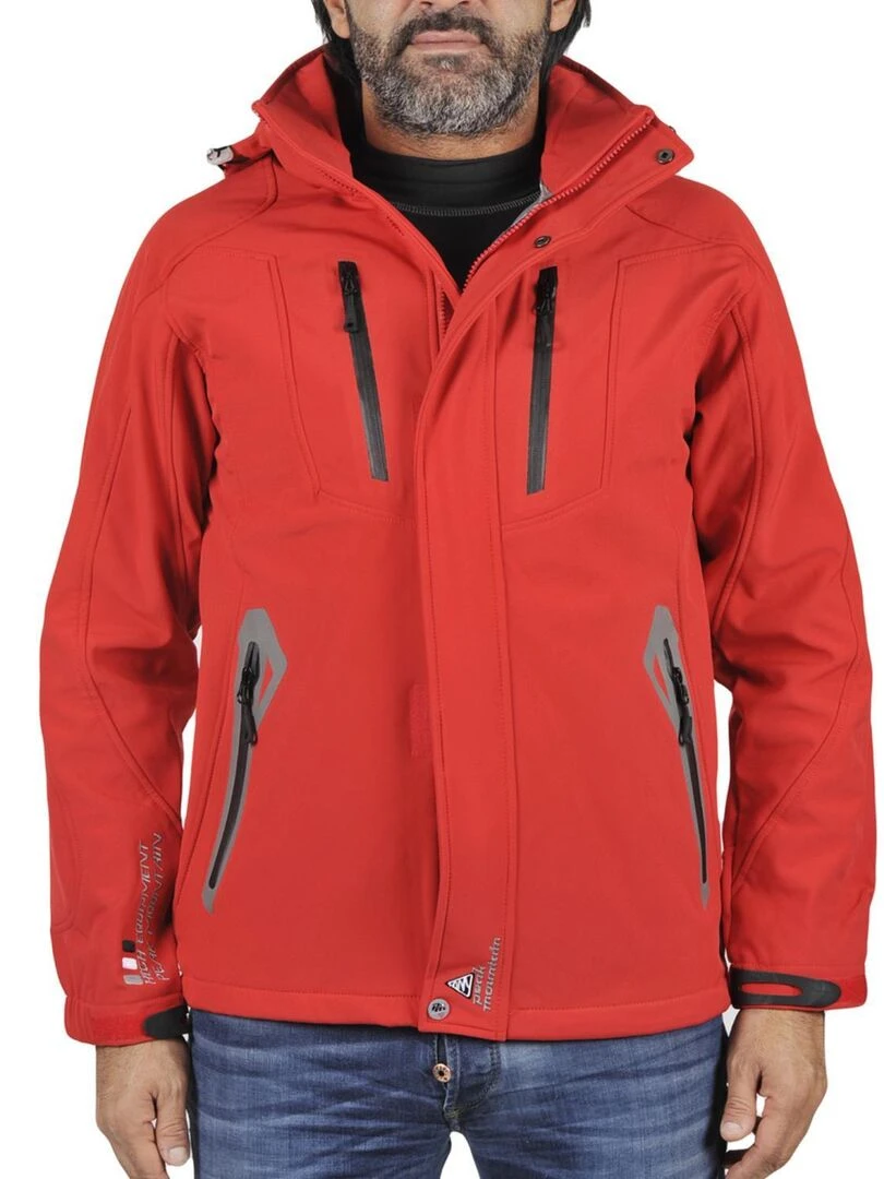 Blouson softshell homme CILO PEAK MOUNTAIN Rouge