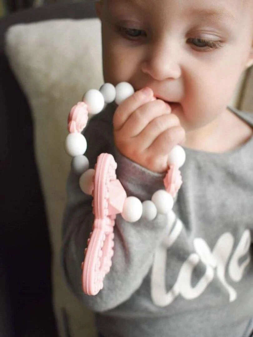 Jouet de Dentition Non Toxique Papillon   Violet