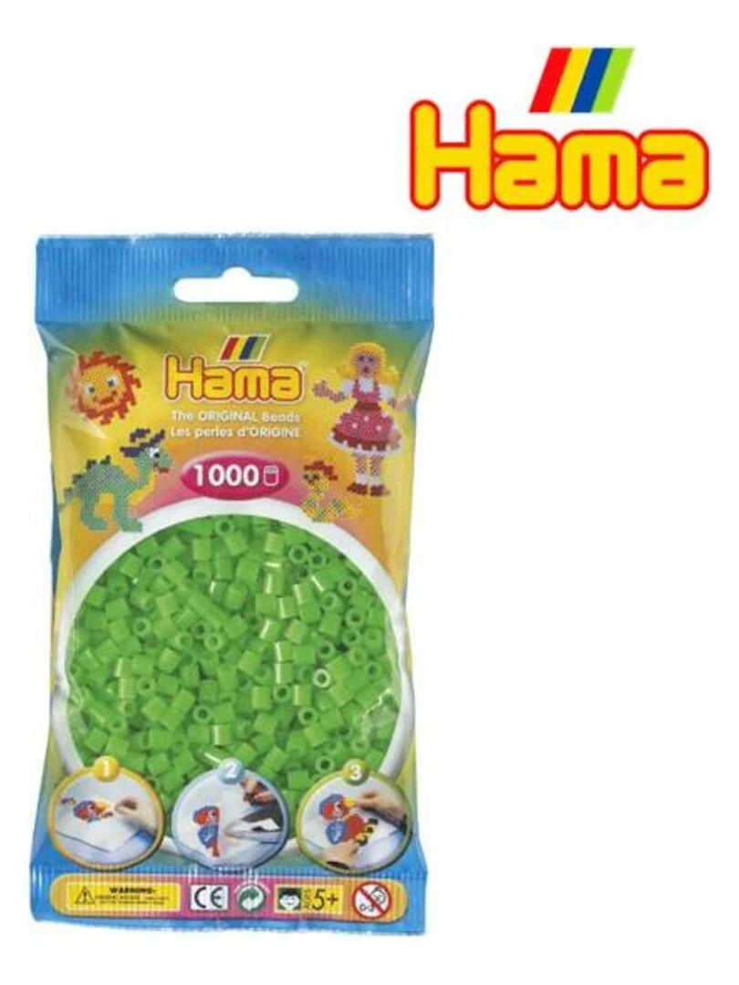Perles en sachet Hama Vert fluorescent N/A