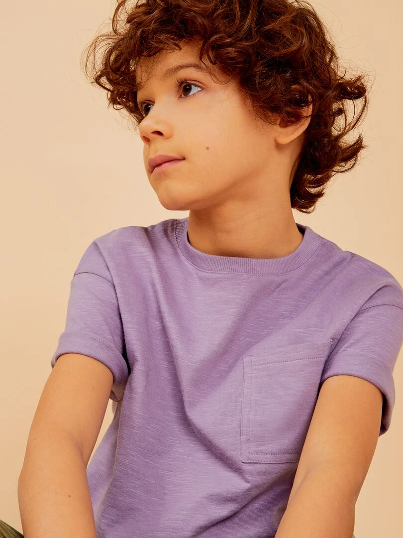 T shirt large à col rond Violet