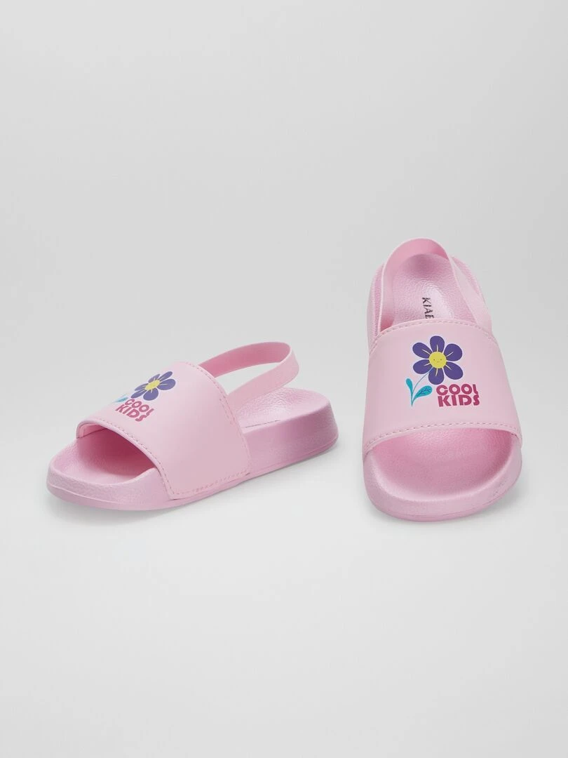 Claquettes de piscine fantaisie   Rose