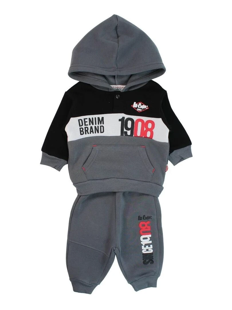 Lee Cooper Ensemble Veste sweat pantalon bébé garçon Imprimé Lee Cooper Gris foncé