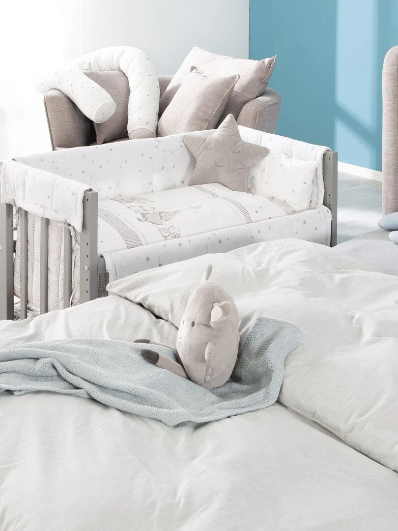 ROBA Berceau Cododo "Sternenzauber Grau" 4en1 + Équipement – Gris/Blanc   Gris
