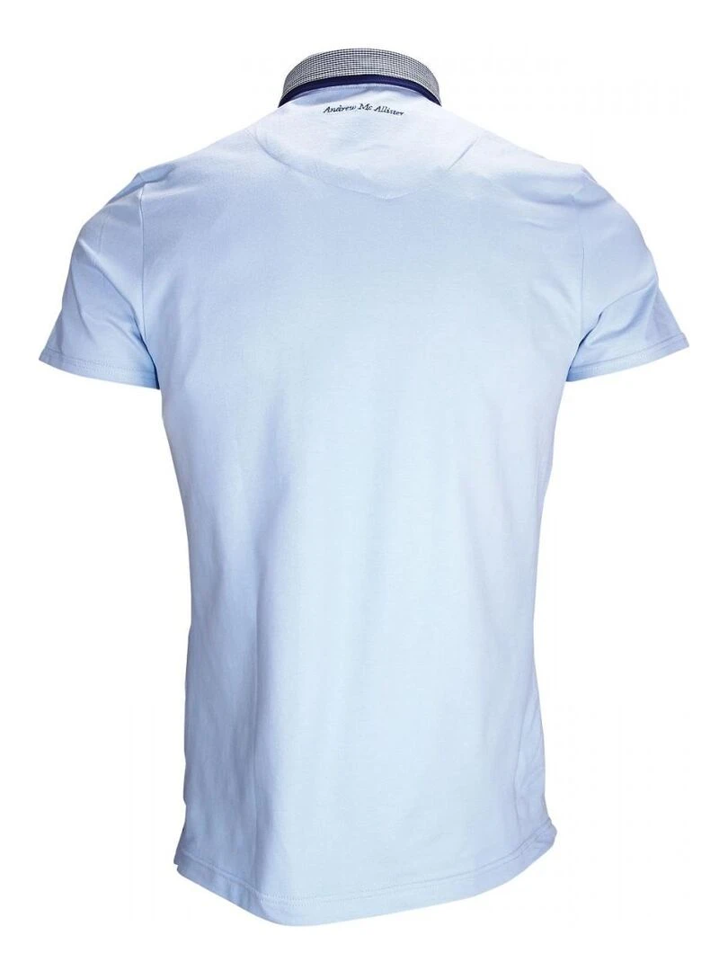 Polo double col JOHN Bleu