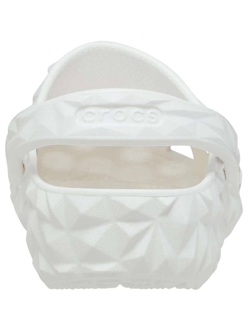 Sabot à Enfiler Crocs Classic Geometric Cloq   Blanc