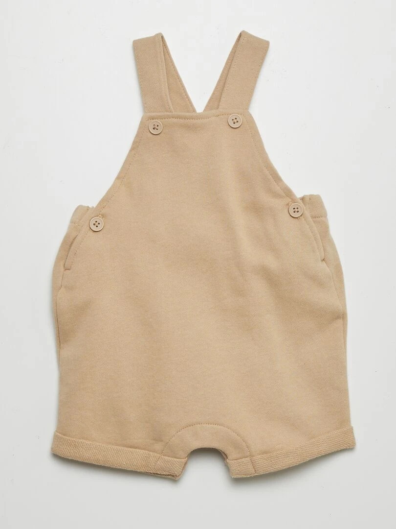 Salopette en french terry Beige