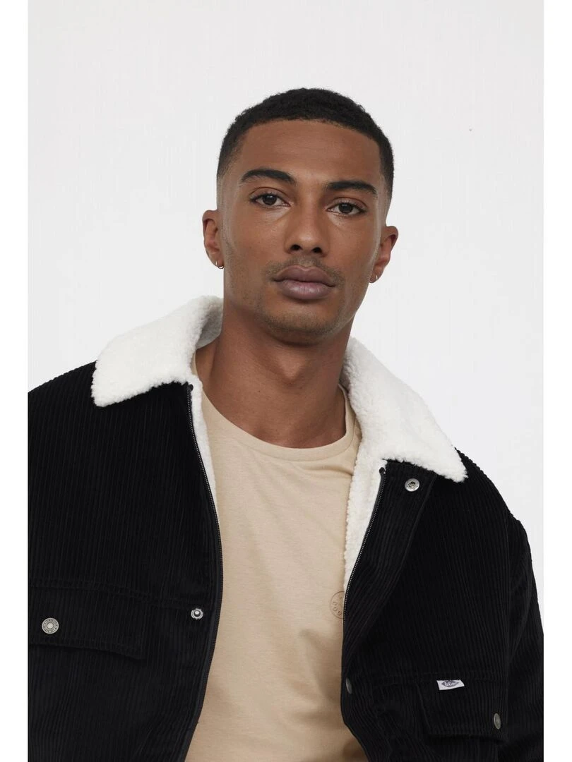 Lee Cooper   Manteau manches longues coton loose FAKO   Bleu marine