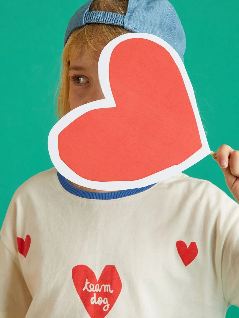 Tee shirt à col rond X Little Bad Wolf   Blanc
