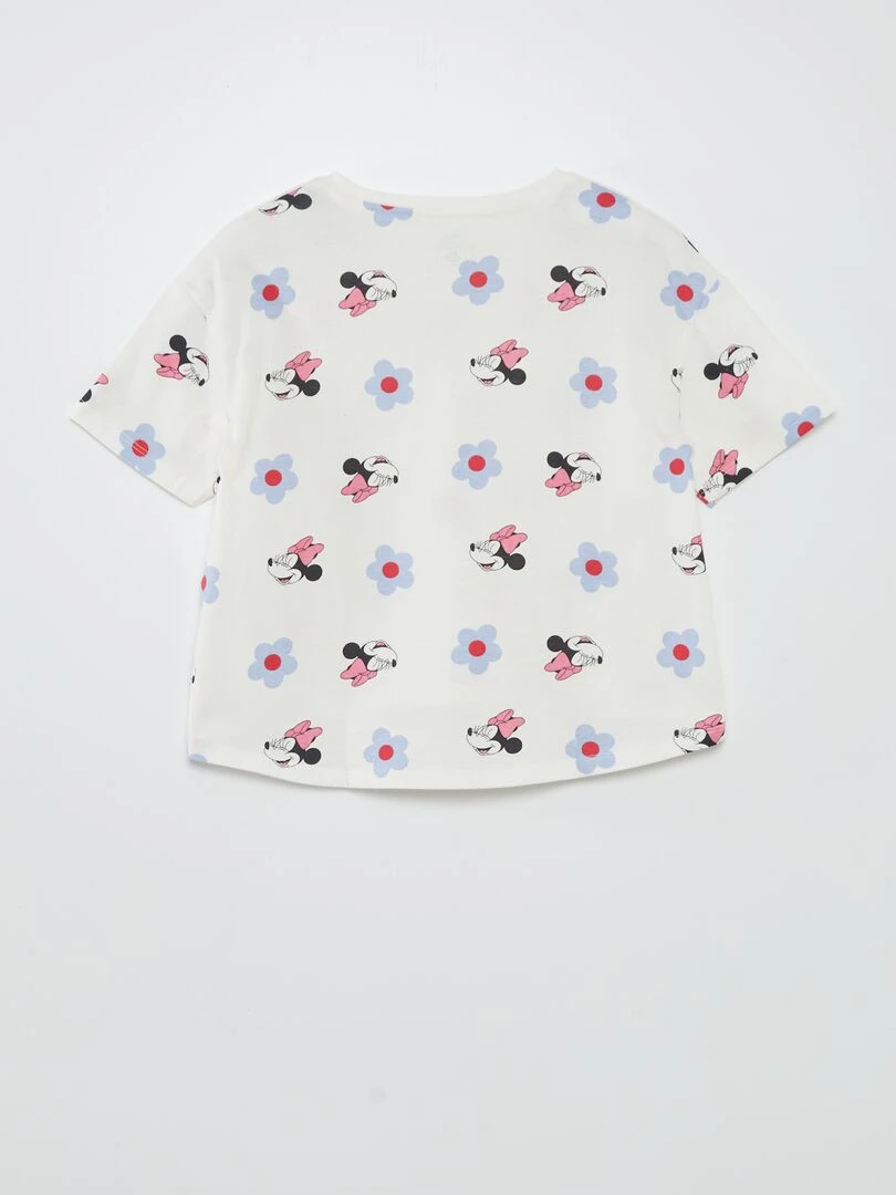 T shirt 'Minnie' à col rond Blanc