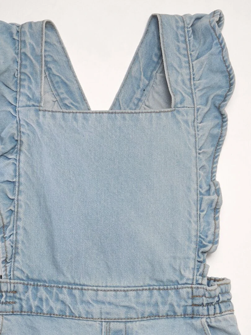 Robe salopette en jean   Bleu