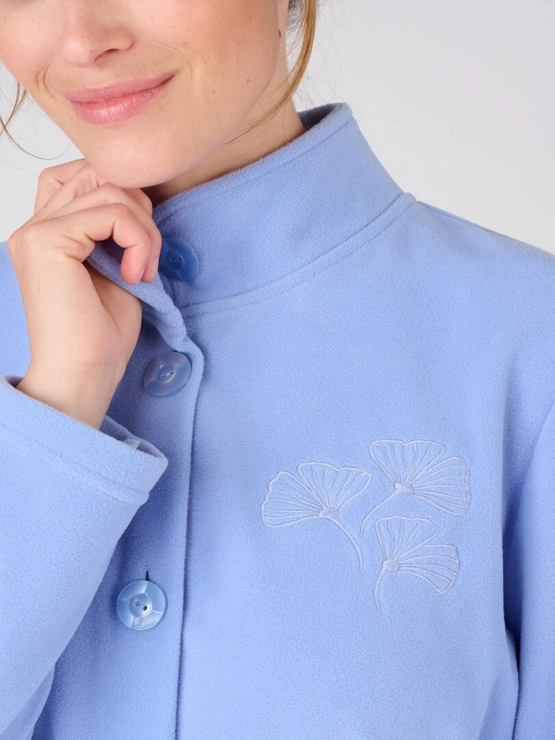 Robe de chambre longue en micropolaire Thermolactyl Damart Bleu azur